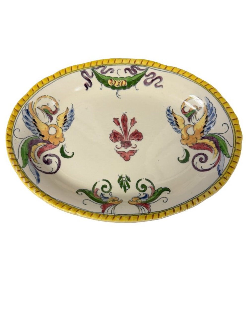 Antique Royal Adams Titian Ware Hand Painted Oval Serving Bowl RD 459174 England